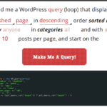 Wordpress query generator